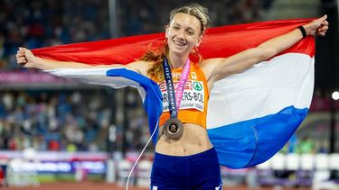 BIRMINGHAM -  Femke Broeders-Bol na afloop van de finale 800 meter op de vijfde dag van de EK atletiek. IRIS VAN DEN BROEK / ANP