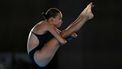 Netherlands' Else Praasterink competes in the women's 10m platform diving final during the Paris 2024 Olympic Games at the Aquatics Centre in Saint-Denis, north of Paris, on August 6, 2024. 
Manan VATSYAYANA / AFP