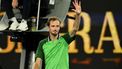 epa11087838 Daniil Medvedev of Russia celebrates winning his 2nd round match against Emil Ruusuvuori of Finland at the 2024 Australian Open in Melbourne, Australia, early 19 January 2024.  EPA/JAMES ROSS  AUSTRALIA AND NEW ZEALAND OUT