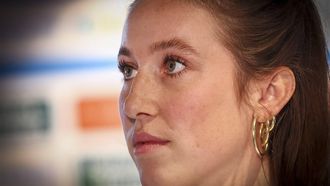 HEERENVEEN - Suzanne Schulting tijdens de presentatie van de rijders van TeamNL Shorttrack seizoen 2023-2024. ANP VINCENT JANNINK