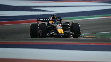 Red Bull Racing's Dutch driver Max Verstappen races during the qualifying session for the United States Formula One Grand Prix at the Circuit of the Americas in Austin, Texas, on October 19, 2024. 
ANGELA WEISS / AFP