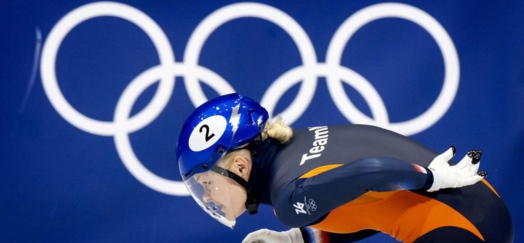 MILAAN - Xandra Velzeboer tijdens de halve finales voor de 500 meter bij het shorttrack schaatsen in de Milano Ice Skating Area op de Olympische Winterspelen van Milaan. SEM VAN DER WAL / ANP