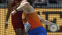 2023-08-20 10:48:10 epa10808932 Jorinde van Klinken of the Netherlands in action during the Discus Throw Women qualification competition of the World Athletics Championships in Budapest, Hungary, 20 August 2023.  EPA/ROBERT GHEMENT