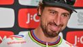 Peter Sagan of Slovakia speaks to the media during an event a day ahead of the Tour de France Saitama Criterium cycling race in Saitama on November 5, 2023. 
Richard A. Brooks / AFP